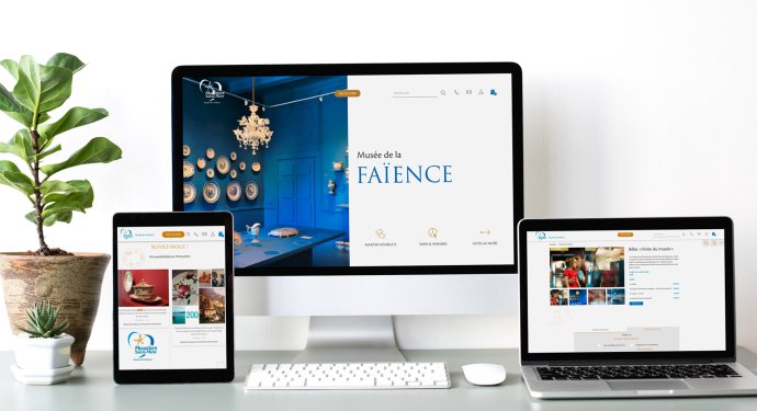 Présentation des écrans du site du Musée de la Faïence