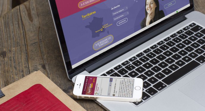 Aperçu du réseau social Esprit Saison, réalisé avec le CMS Drupal