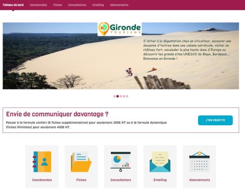 Le tableau de bord des offices de tourisme Le tableau de bord des offices de tourisme