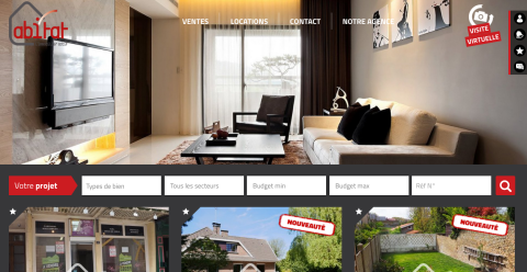 Site internet d'une agence immobilière à Dunkerke - Page d'accueil