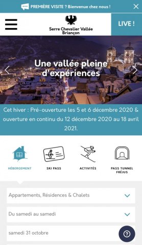 Accueil mobile Serre Chevalier