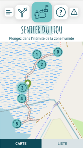 photo carte du sentier du Liou 