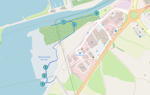 photocarte sentier du Liou à Serre-Ponçon